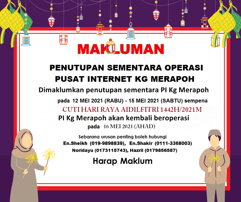 NOTIS CUTI HARI RAYA 2021