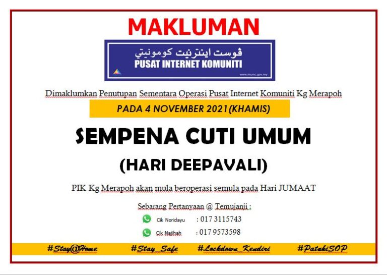 CUTI DEEPAVALI 2021