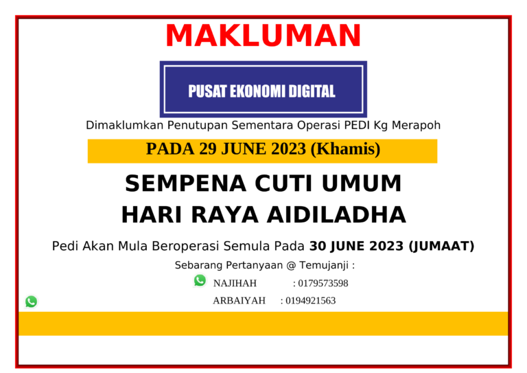 notis cuti pedi