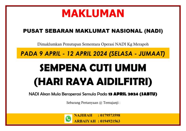 NOTIS CUTI NADI